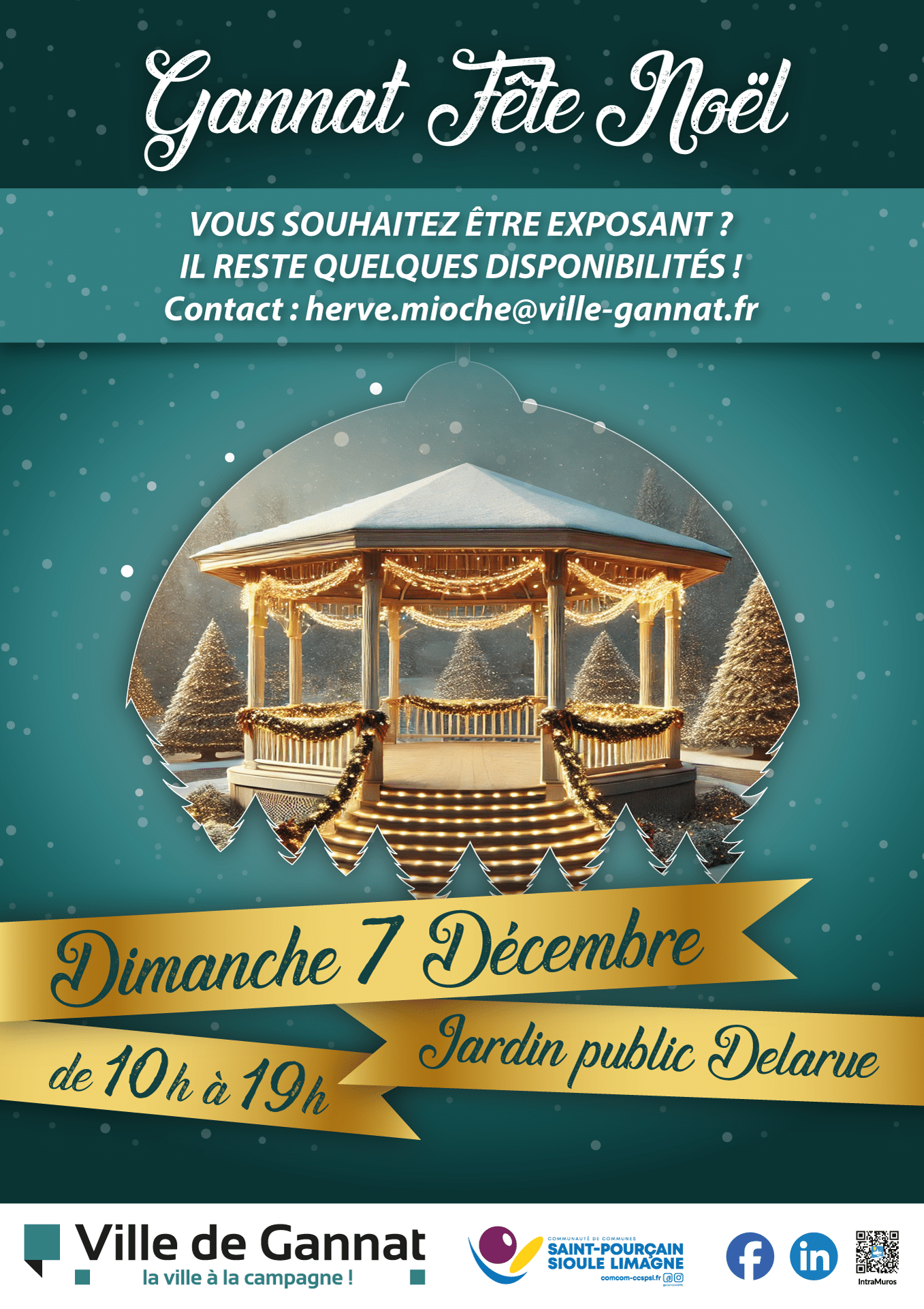 Affiche-Gannat-Fête-Noël-2025-Recherche-Exposants